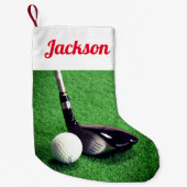 Petite Chaussette De Noël Golf Club et Golf Ball (Devant)