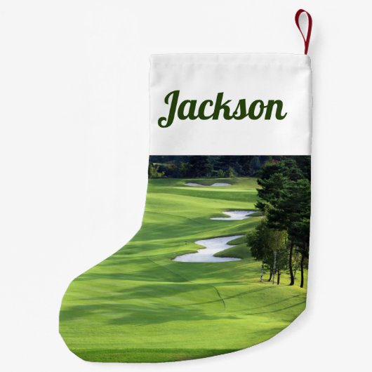 Petite Chaussette De Noël Golf et trappes de sable (Dos)