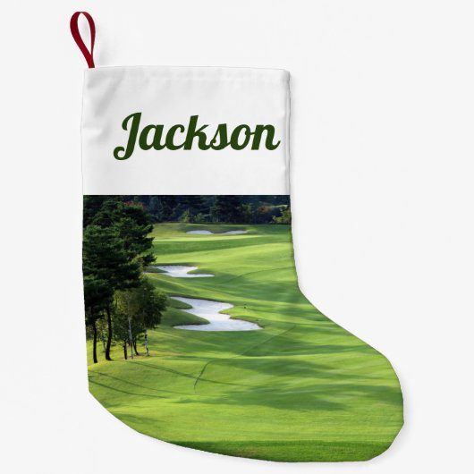 Petite Chaussette De Noël Golf et trappes de sable (Devant)