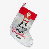Petite Chaussette De Noël Golf Noël Santa Claus Putting Snowflake (Devant (Accrochage))