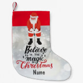 Petite Chaussette De Noël Golf Noël Santa Claus Putting Snowflake (Devant)
