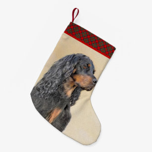 Petite Chaussette De Noël Gordon Setter Peinture - Joli art original chien