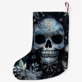 Petite Chaussette De Noël Gothique Éffrayant crâne de Noël (Dos)