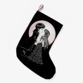 Petite Chaussette De Noël Gothique Emo Enfants Kiss Valentine's Day (Devant (Accrochage))