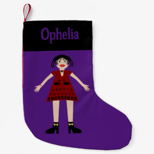 Petite Chaussette De Noël Gothique Halloween Vampire Lady Nom personnalisé