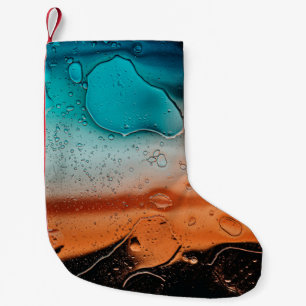 Petite Chaussette De Noël gouttelettes d'eau sur panneau de verre
