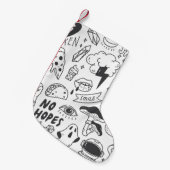 Petite Chaussette De Noël Graffiti mignon : Doodle Art Set. (Devant (Accrochage))