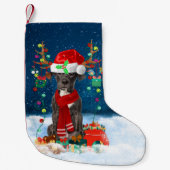 Petite Chaussette De Noël Grand chien Danois avec cadeaux de Noël (Devant)