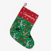 Petite Chaussette De Noël Grand Dane Dane Dane Nom personnalisé (Devant (Accrochage))