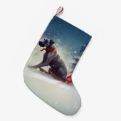 Petite Chaussette De Noël Grand Dane Noël hiver neige (Devant (Accrochage))