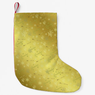 Petite Chaussette De Noël grand-mère dorée joyeux noël texte bas