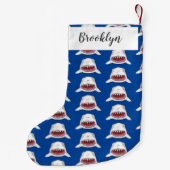 Petite Chaussette De Noël Grand requin blanc moyen dessin animé (Dos)