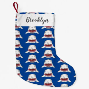 Petite Chaussette De Noël Grand requin blanc moyen dessin animé