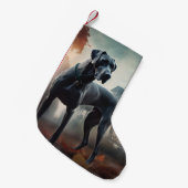 Petite Chaussette De Noël Grande Dane Halloween effrayante (Devant (Accrochage))