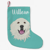 Petite Chaussette De Noël Grande Pyrénées personnalisée (Devant)