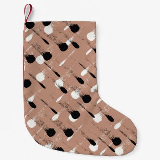 Petite Chaussette De Noël Grandes géométriques Brown Motif sans fil
