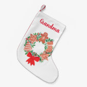 Petite Chaussette De Noël Grandma pain d'épices biscuit Noël (Devant (Accrochage))