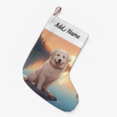 Petite Chaussette De Noël Grands Pyrénées (Devant (Accrochage))