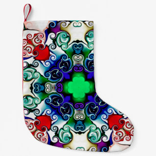 Petite Chaussette De Noël Graphiques informatiques. Illustration d'un flo ab