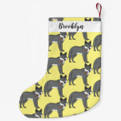 Petite Chaussette De Noël Gray wolf with pipe cartoon (Dos)