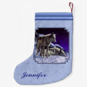 Petite Chaussette De Noël Gray Wolves (Dos)