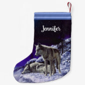 Petite Chaussette De Noël Gray Wolves (Dos)