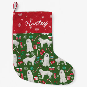 Petite Chaussette De Noël Great Pyrenees Dog Christmas nom personnalisé