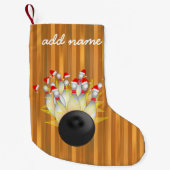 Petite Chaussette De Noël Grève du bowling de Noël (Devant)