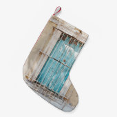 Petite Chaussette De Noël Grille de fenêtre en acier blanc (Devant (Accrochage))