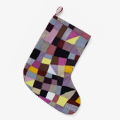 Petite Chaussette De Noël Grille Irrégulière : Peinture Abstraite Violet-Jau (Devant (Accrochage))