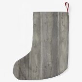 Petite Chaussette De Noël Gris Bois design Noël (Dos)