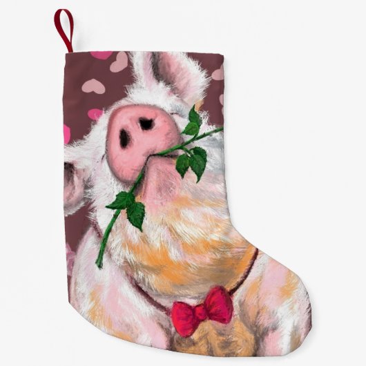 Petite Chaussette De Noël Gros Noël de porc (Devant)
