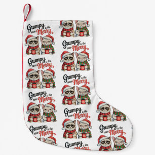 Petite Chaussette De Noël Grumpy Est Le Nouveau Amateur De Chat De Noël Joye