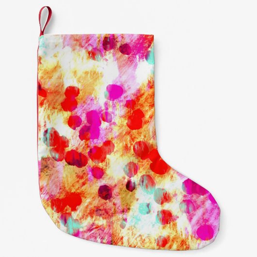 Petite Chaussette De Noël Grunge couleur point texture arrière - plan (Devant)