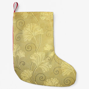 Petite Chaussette De Noël Grunge vintage motif de fleurs.