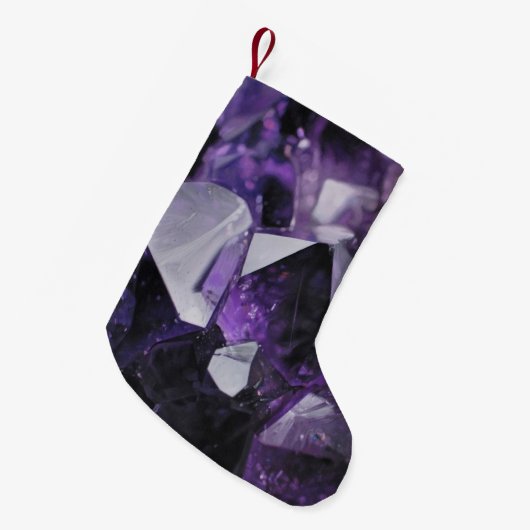 Petite Chaussette De Noël guérison du quartz d'esprit améthyste violet holis (Devant (Accrochage))
