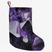 Petite Chaussette De Noël guérison du quartz d'esprit améthyste violet holis (Devant)