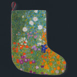 Petite Chaussette De Noël Gustav Klimt Fleur Jardin Cottage Nature<br><div class="desc">Un beau tableau de jardin - c'est un tableau classique de Gustav Klimt,  appelé Cottage Garden,  ou Bauergarten,  1907,  qui est un gros plan d'un jardin fleuri,  un tableau floral coloré.</div>