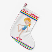 PETITE CHAUSSETTE DE NOËL GYMNASTICS NOËL STOCKAGE POUR LES FILLES. (Devant (Accrochage))