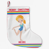 PETITE CHAUSSETTE DE NOËL GYMNASTICS NOËL STOCKAGE POUR LES FILLES. (Devant)