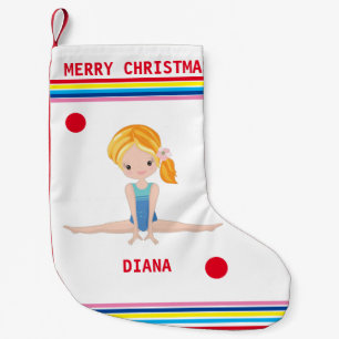 PETITE CHAUSSETTE DE NOËL GYMNASTICS NOËL STOCKAGE POUR LES FILLES.