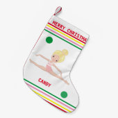 PETITE CHAUSSETTE DE NOËL GYMNASTICS NOËL STOCKAGE POUR LES FILLES. (Devant (Accrochage))
