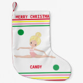 PETITE CHAUSSETTE DE NOËL GYMNASTICS NOËL STOCKAGE POUR LES FILLES. (Devant)