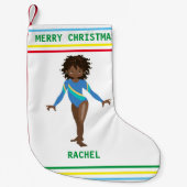 PETITE CHAUSSETTE DE NOËL GYMNASTICS NOËL STOCKAGE POUR LES FILLES. (Devant)
