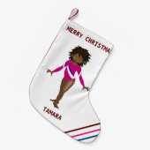 PETITE CHAUSSETTE DE NOËL GYMNASTICS NOËL STOCKAGE POUR LES FILLES. (Devant (Accrochage))
