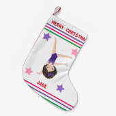 PETITE CHAUSSETTE DE NOËL GYMNASTICS NOËL STOCKAGE POUR LES FILLES. (Devant (Accrochage))