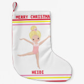PETITE CHAUSSETTE DE NOËL GYMNASTICS NOËL STOCKAGE POUR LES FILLES. (Devant)