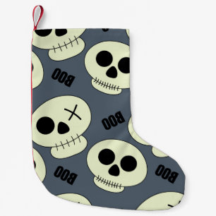 Petite Chaussette De Noël Halloween Crâne, Boo Design Enfant.