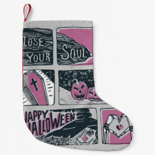 Petite Chaussette De Noël Halloween de bande dessinée : Illustration amusant