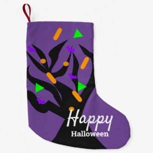 Petite Chaussette De Noël Halloween Stocking Arbre Éffrayant